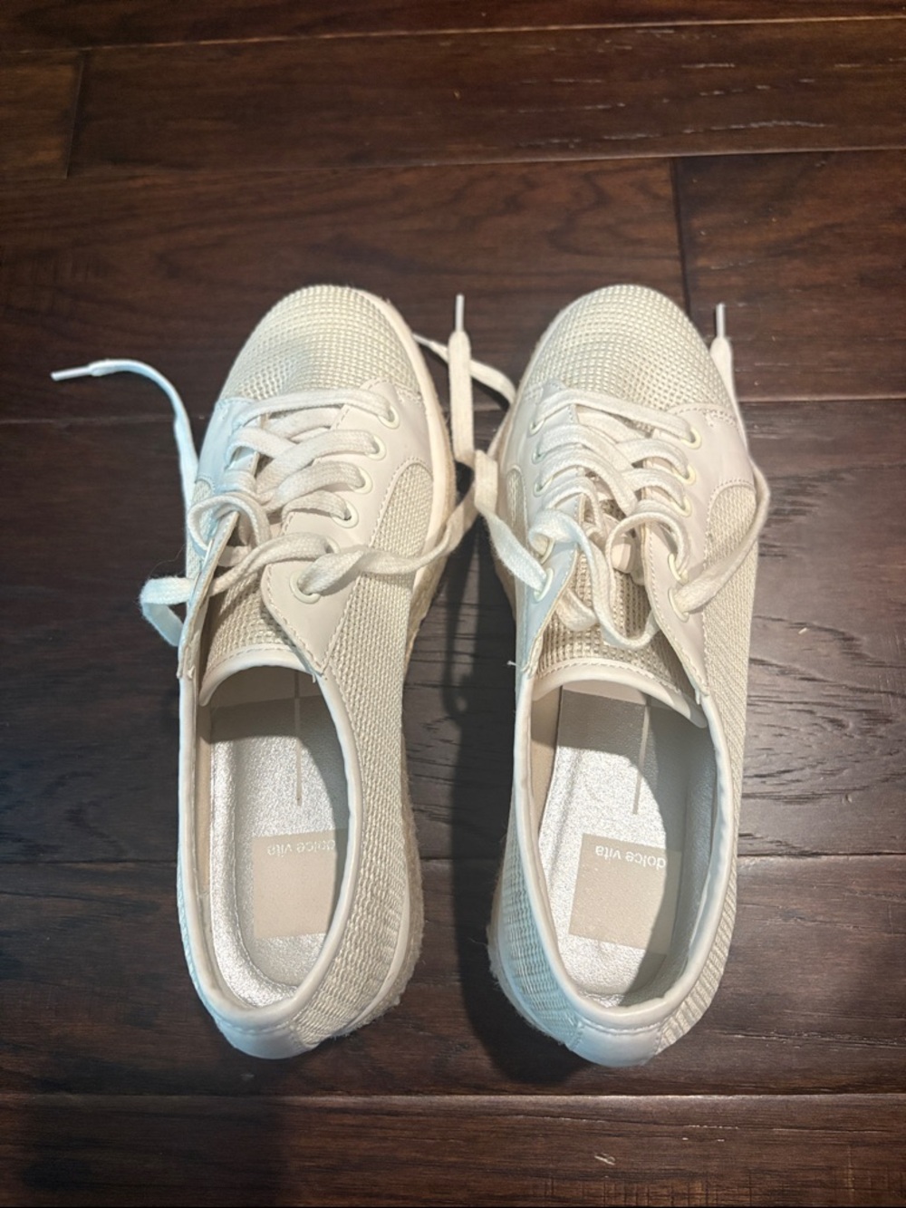 Dolce Vita Cream Lace-Up Women's Sneakers